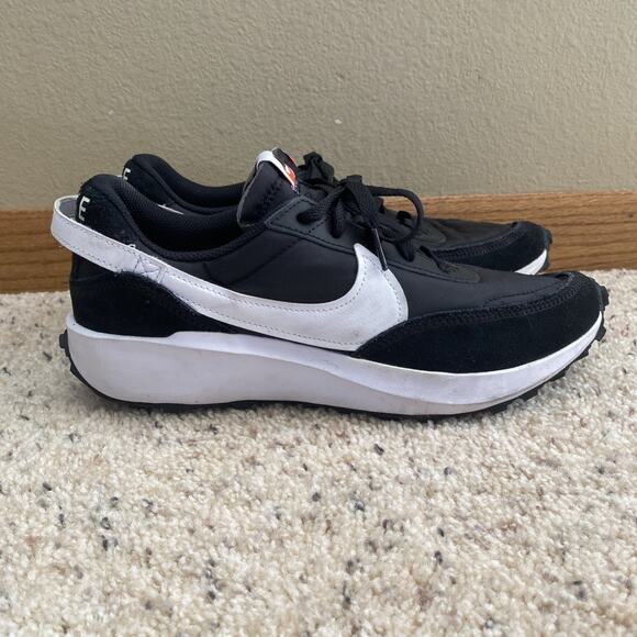 Nike Shoes - Nike Women's Black and White Swoosh Retro Trainer Sneakers